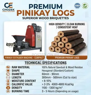Industrial Briquette Factory With Sawdust Extruder Machine for Sale.