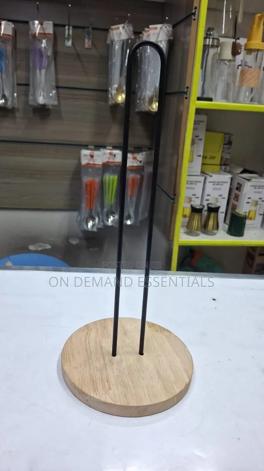 Wooden Base Serviette Holder - Available in Black, White