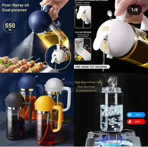 550ml Borosilicate Glass 2 in 1 Oil Dispenser/Sprayer