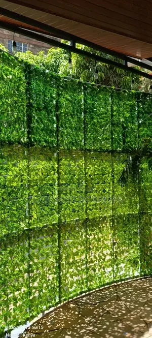 Dark and Light Green Artificial Ivy Privacy Fence