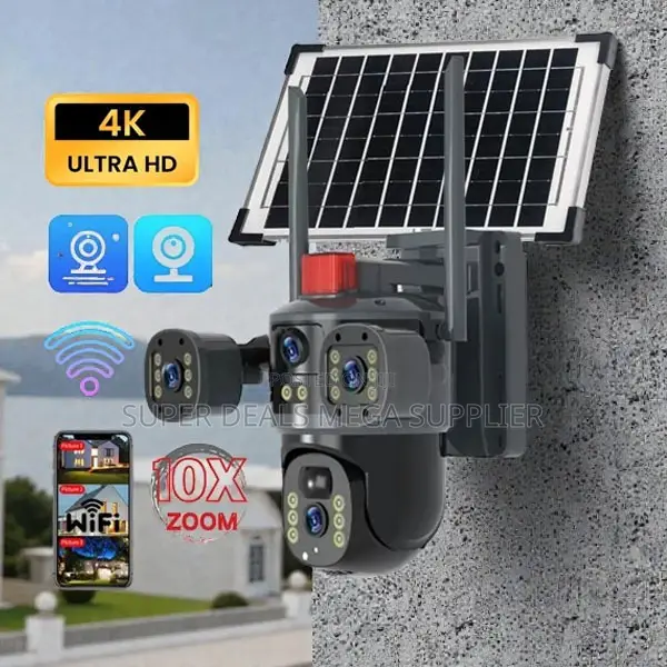 V380 Pro App 20MP 4G PTZ Dual Three Triple Lens Solar Camera