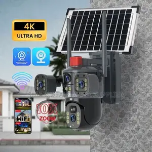Human Detection 20MP 4G PTZ Dual Three Triple Lens Solar Camera
