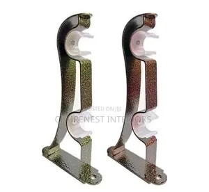 Antic Green and Brown Heavy Duty Curtain Rod Brackets In