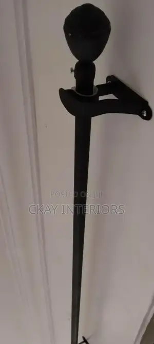Black sIngle Rod for Window Curtains