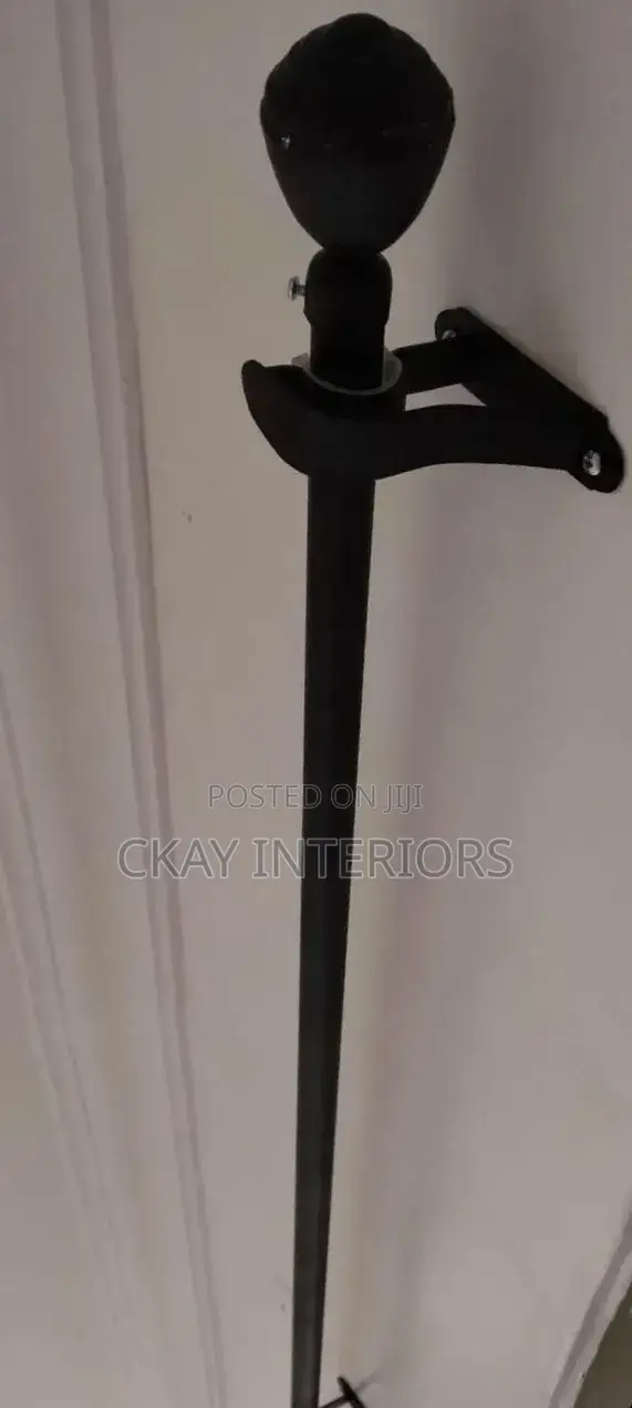 Black sIngle Rod for Window Curtains