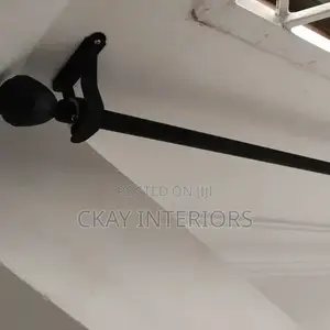 Black sIngle Rod for Window Curtains