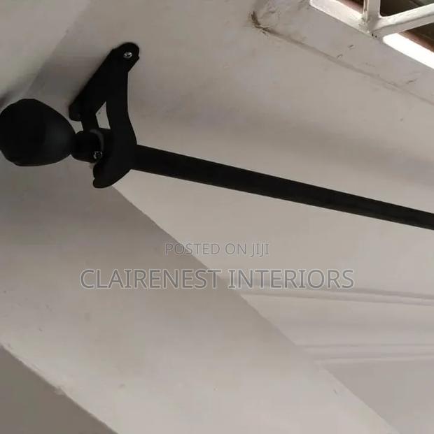 Black sIngle Rod for Window Curtains
