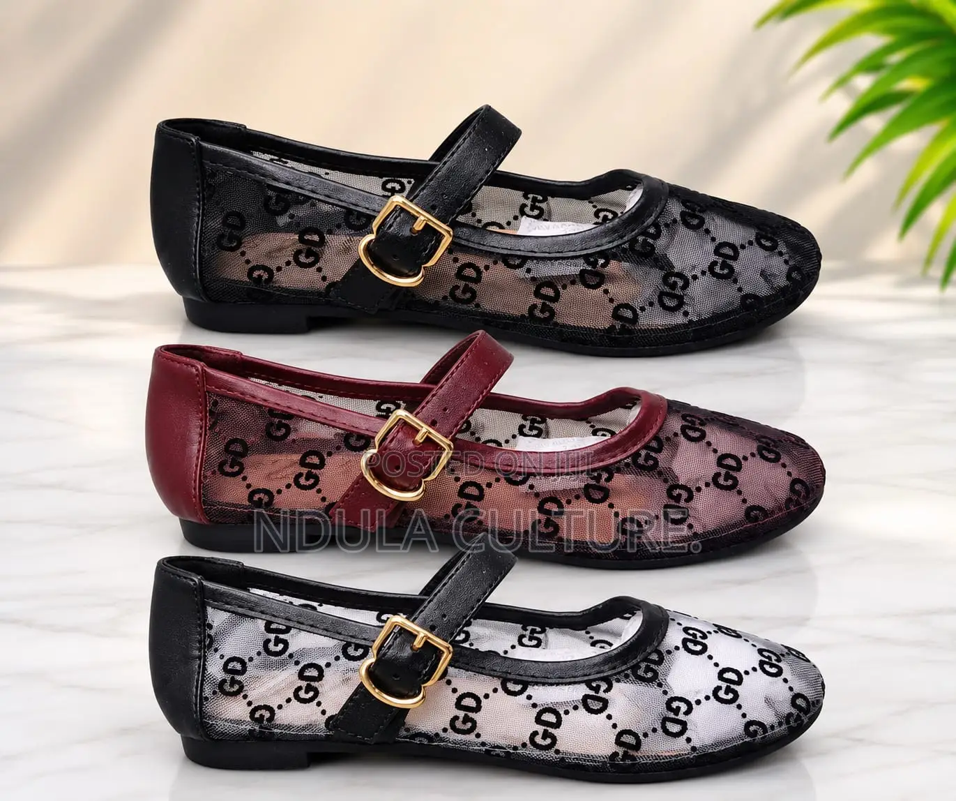 Prada Mesh Ballet Flats