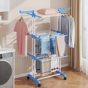 Multi Function Mettalic 3tier Clothes Drying Rack With Shoe Rack