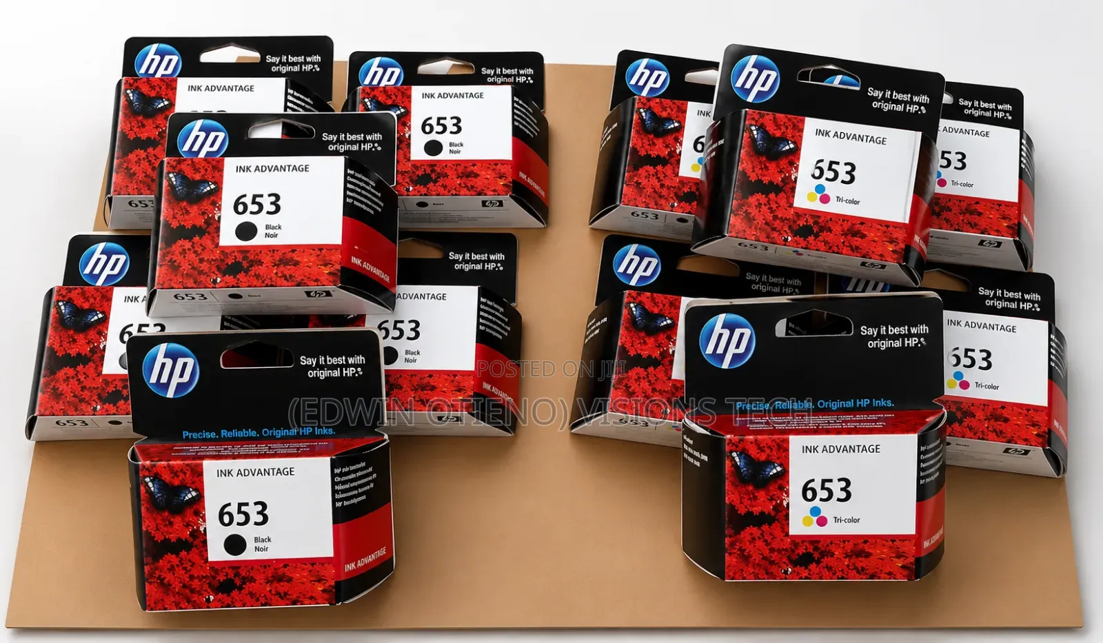 HP 653 Tricolor and Black Cartridge