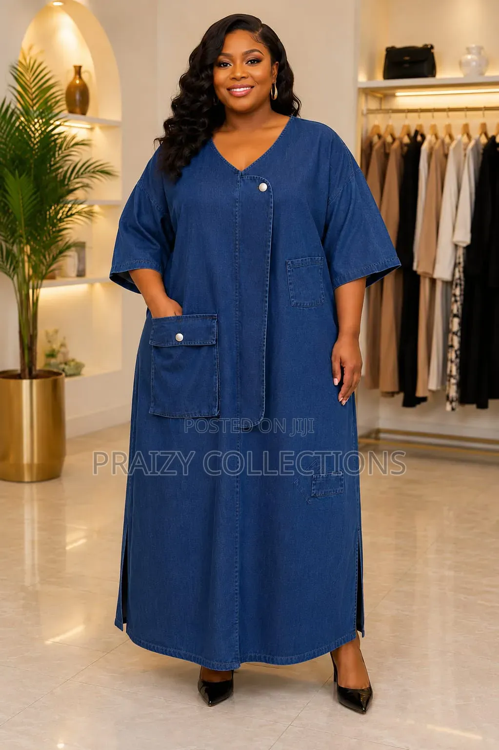 High Premium-Quality Original Non-Fade Denim DressPlus Size Friendly
