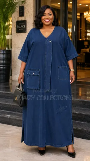 High Premium-Quality Original Non-Fade Denim DressPlus Size Friendly
