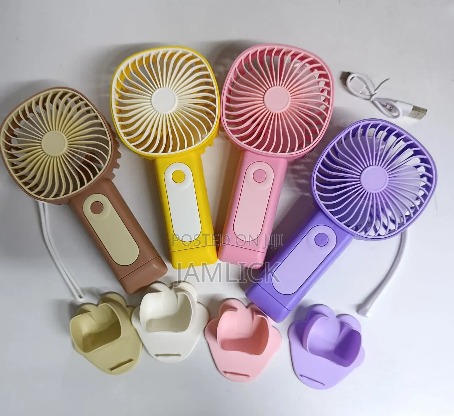 Cute Mini Hand Fan With Phone Holder –Hk