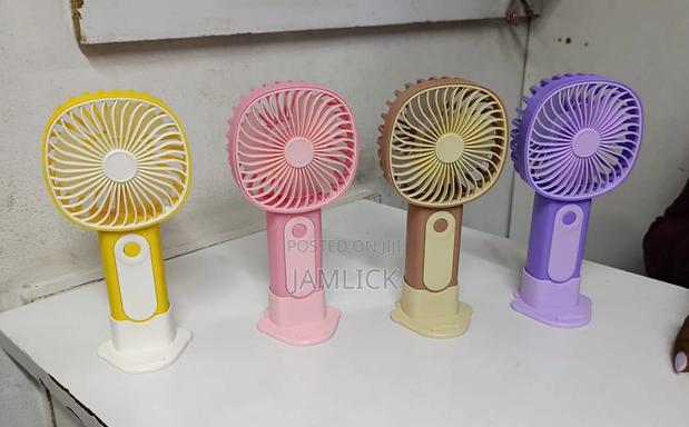Cute Mini Hand Fan With Phone Holder –Hk - thumbnail 3