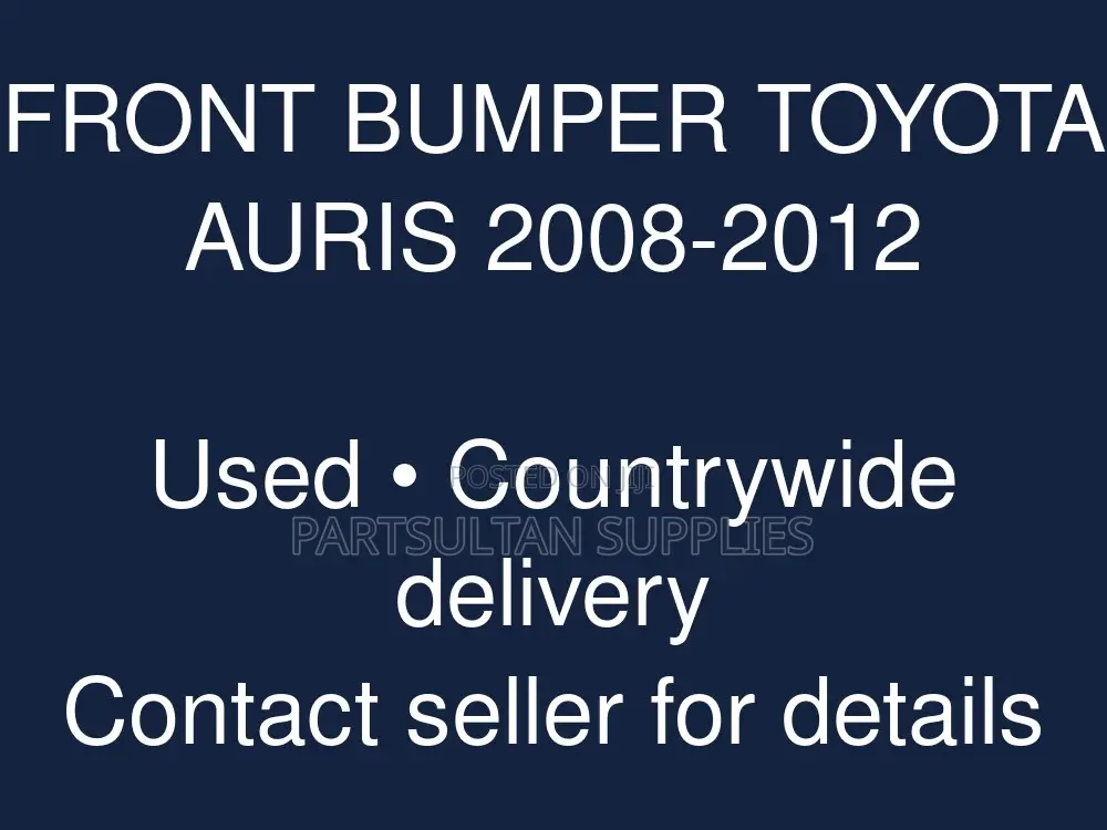 Front Bumper Toyota Auris 2008-2012