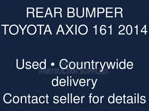 Rear Bumper Toyota Axio 161 2014