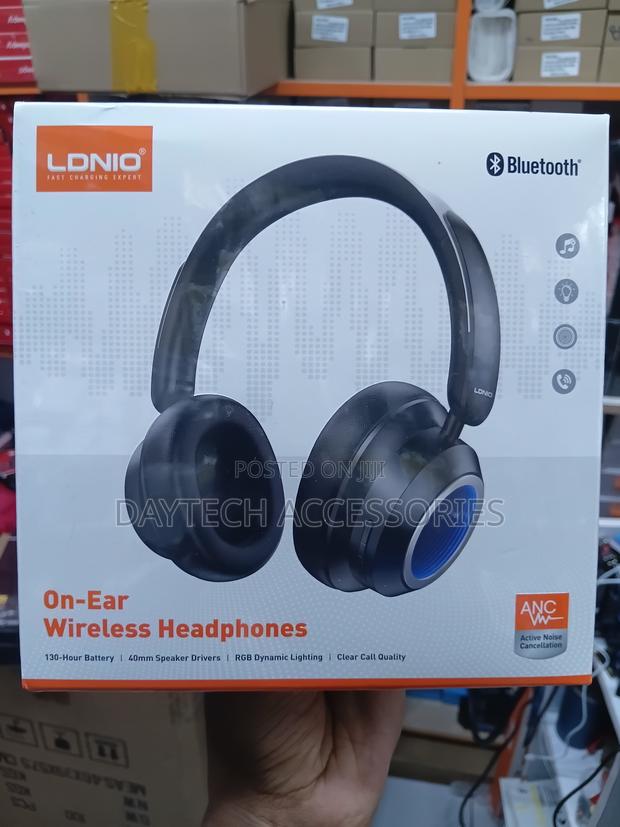 LDNIO H01 Wireless Headphones in Black - thumbnail 2