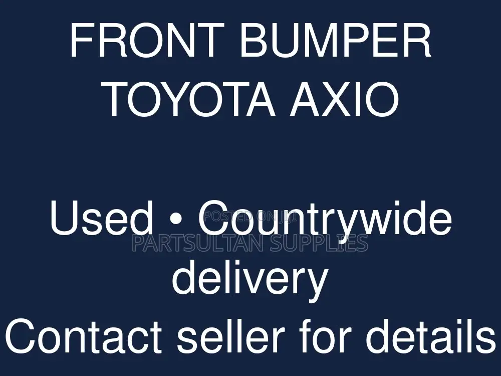 Front Bumper Toyota Axio