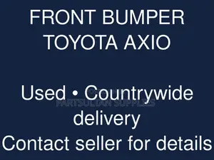 Front Bumper Toyota Axio