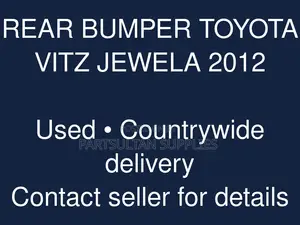 Rear Bumper Toyota Vitz Jewela 2012