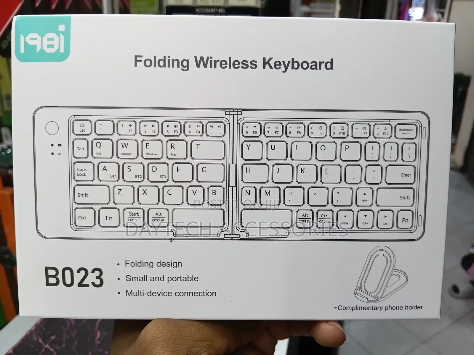 This Is a 198i B023 Folding Wireless Keyboard.