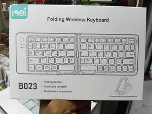 B023 Mini Foldable Bluetooth Keyboard and Mobile Phone Holder.