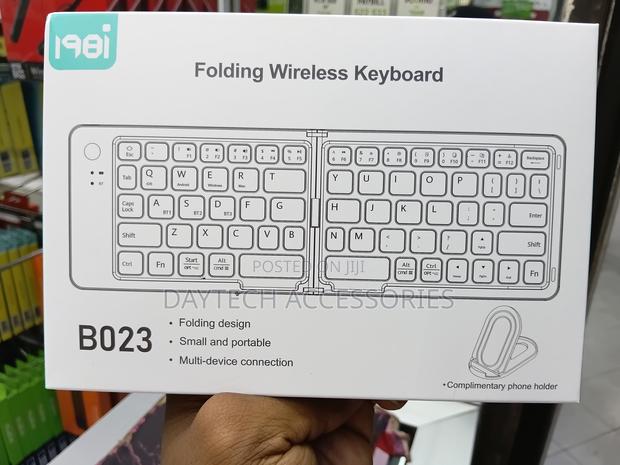 B023 Mini Foldable Bluetooth Keyboard and Mobile Phone Holder. - thumbnail 3