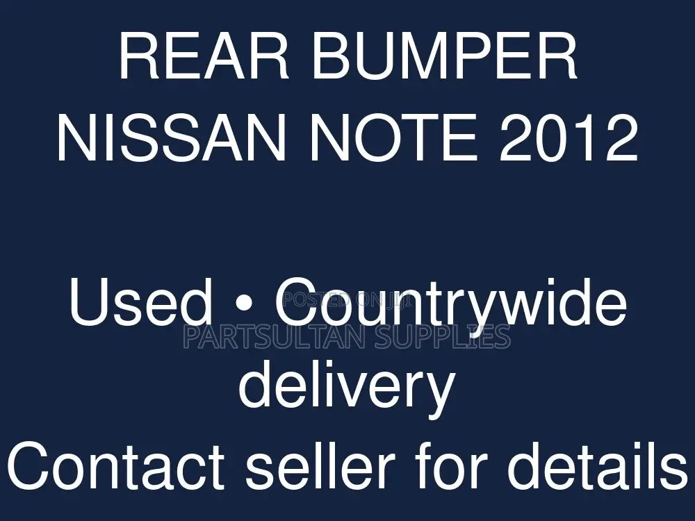 Rear Bumper Nissan Note 2012