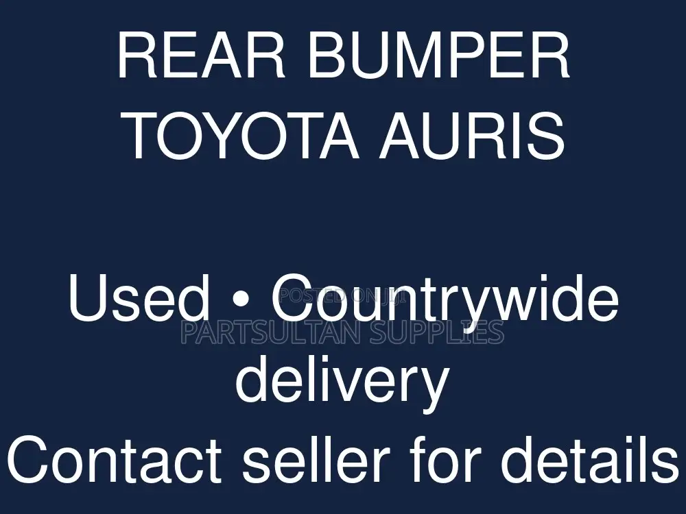 Rear Bumper Toyota Auris