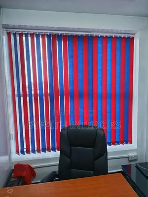 Well Mixed Matched Red and Blue Blinds