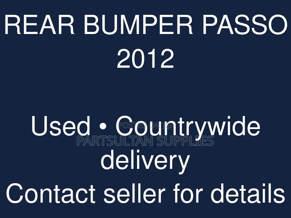 Rear Bumper Passo 2012