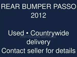 Rear Bumper Passo 2012