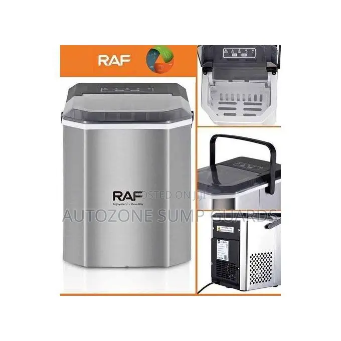 RAF Countertop Ice Maker 9 Cubes Ready 7 Mins 26lbs 24Hrs
