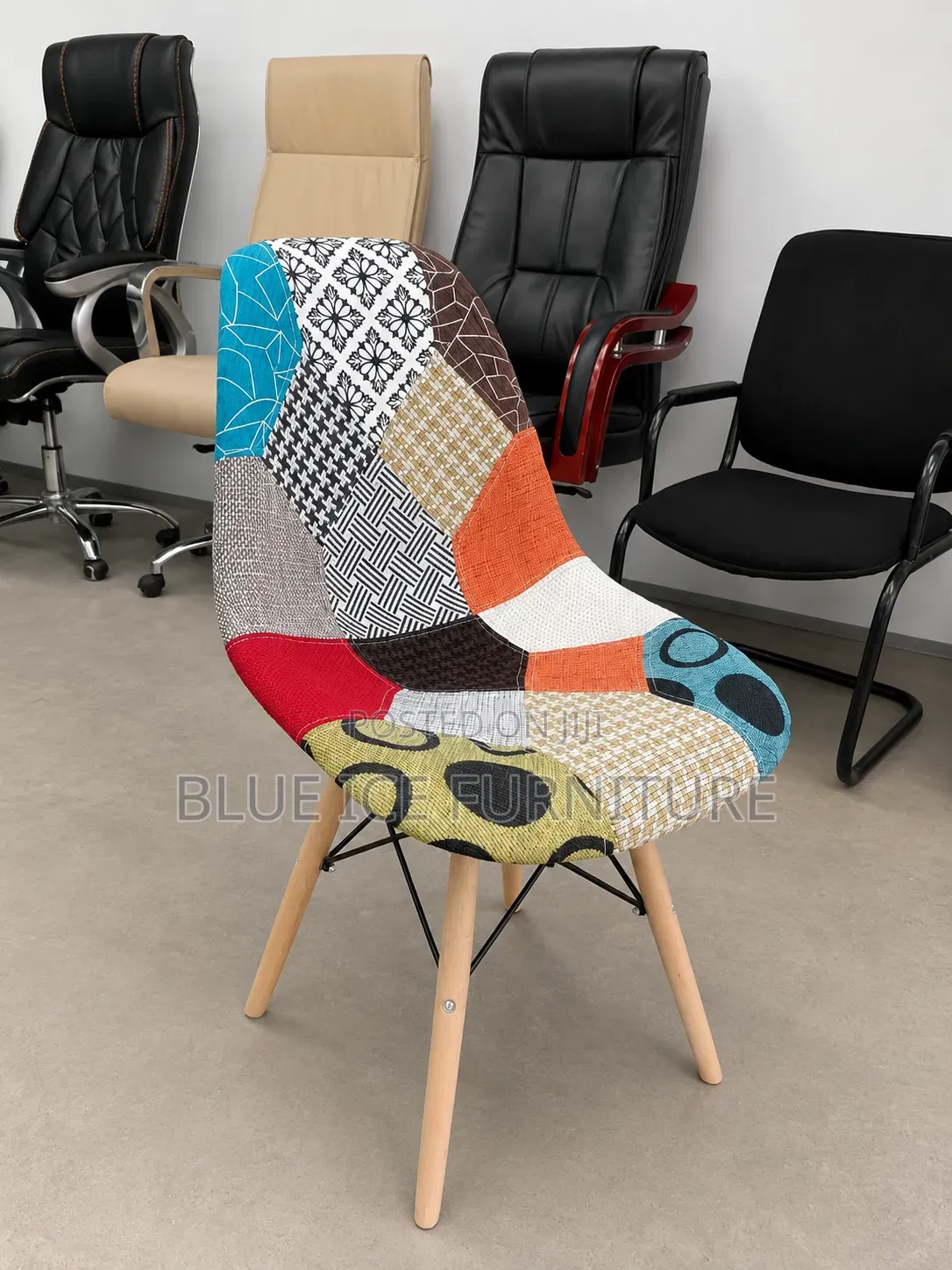 Modern Patchwork Dining Chair-Armless