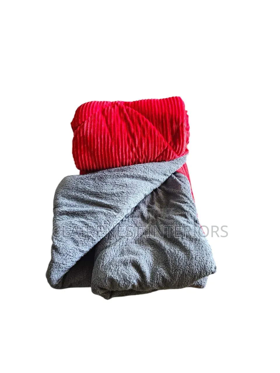 Red and Milk White Top Colour Heavy Velvet Duvets