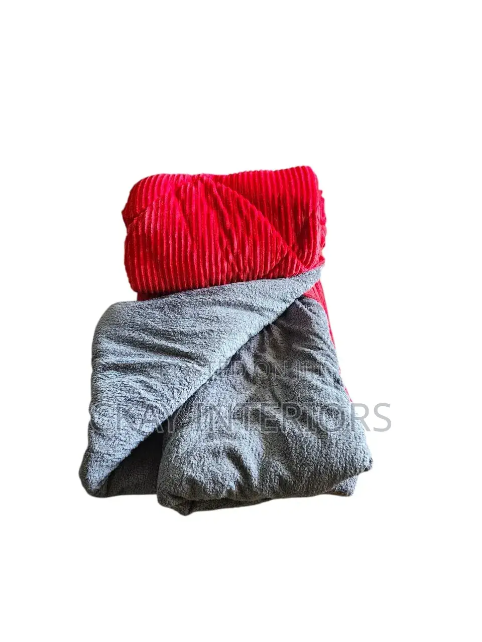 Red and Milk White Top Colour Heavy Velvet Duvets