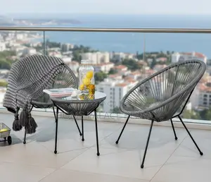 Outdoor Set: 3 Piece Acapulco Wicker Lounge Set