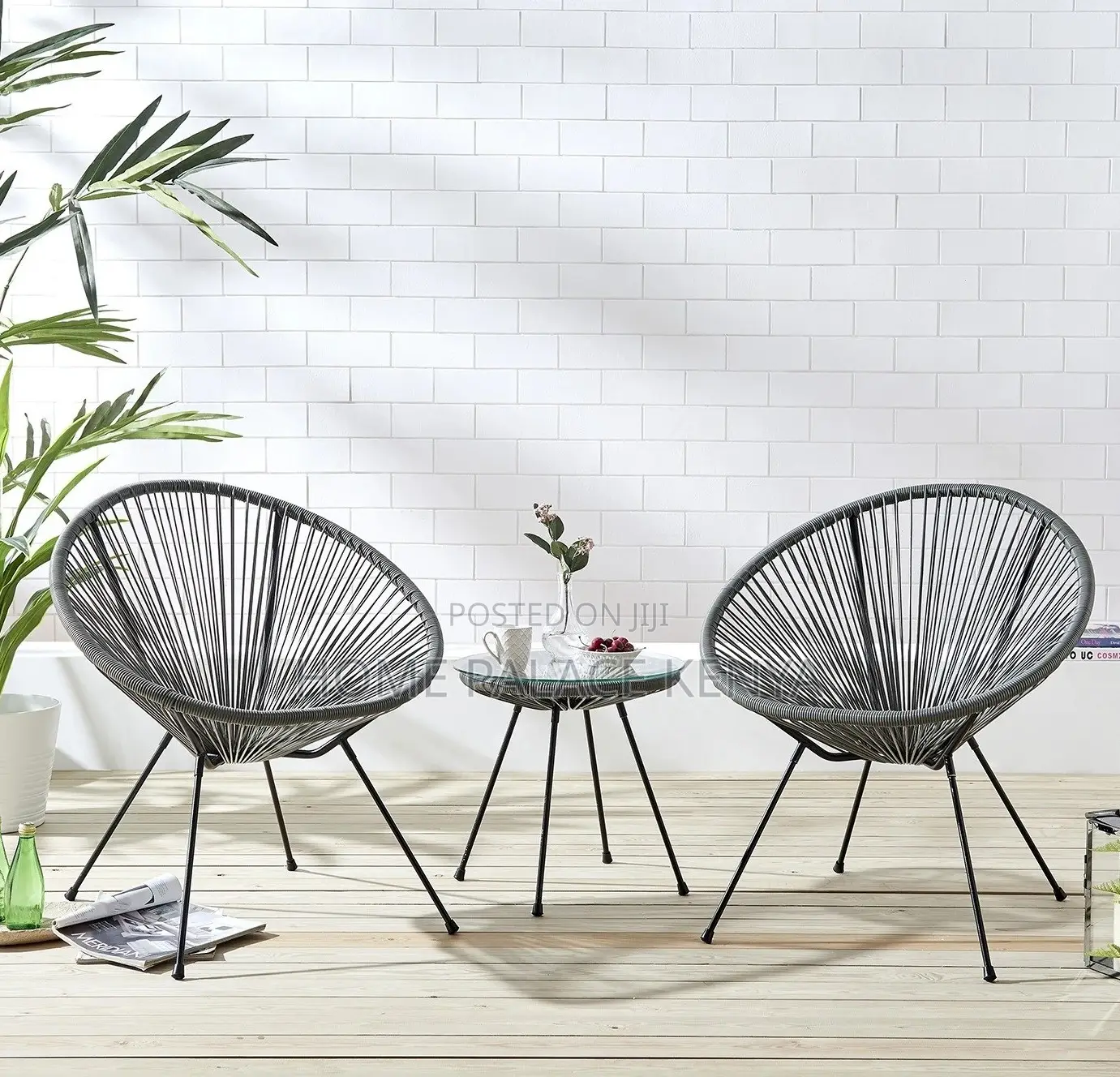 Outdoor Set: 3 Piece Acapulco Wicker Lounge Set