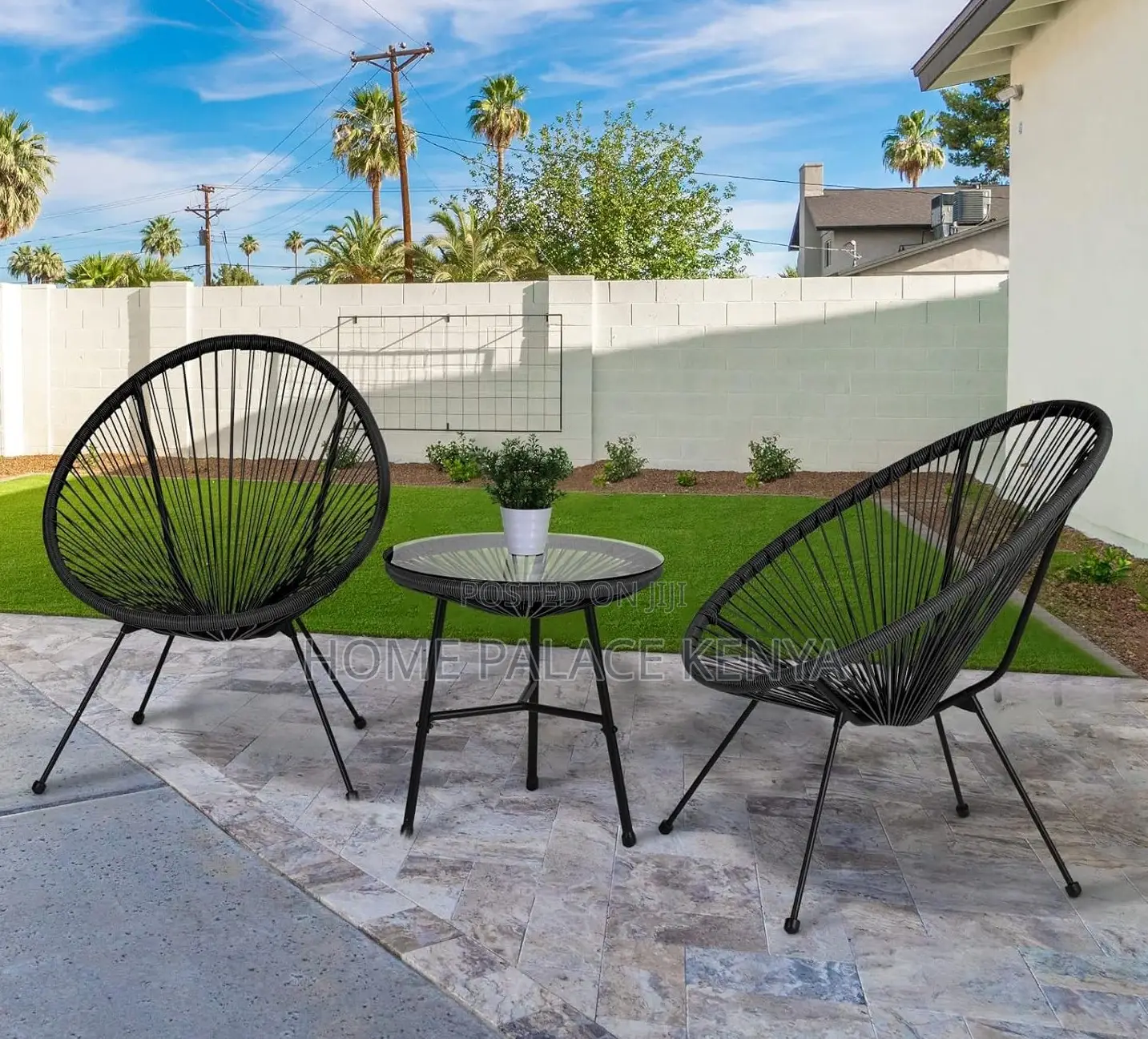 Outdoor Set: 3 Piece Acapulco Wicker Lounge Set