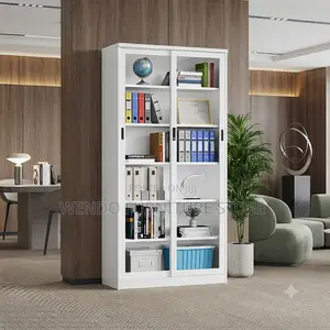 Office Cabinet; Modern Office Goods Storage Cabinet With Glass Door