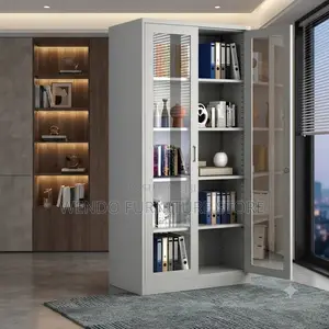 Office Cabinet; Modern Office Goods Storage Cabinet With Glass Door