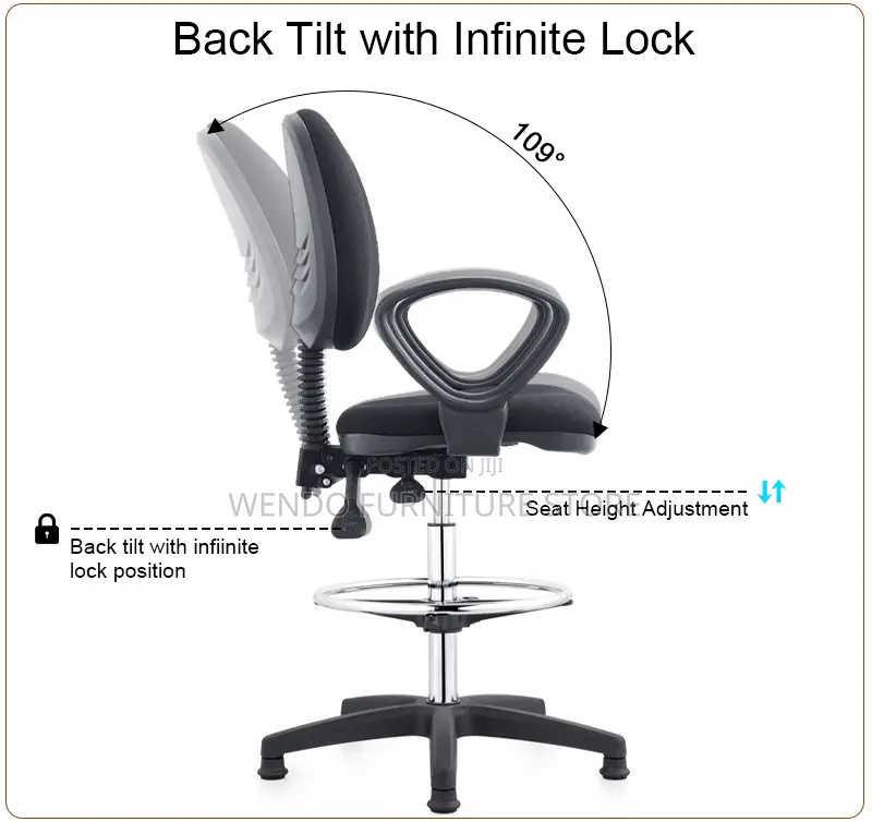 Office Chairs; Mid Back Offices Reception Adjustable Chairs