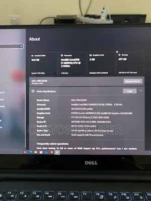 Laptop Dell Precision 5510 16GB Intel Core i7 SSD 512GB