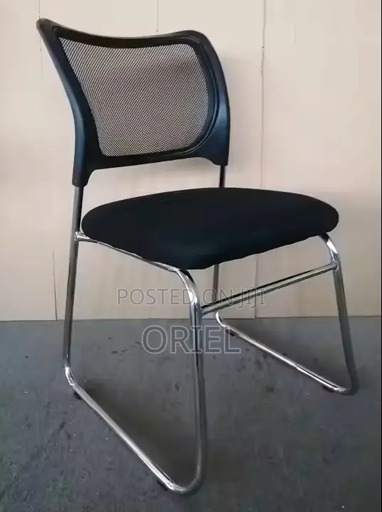 Office Chair : Armless Office Visitor Waiting Chair