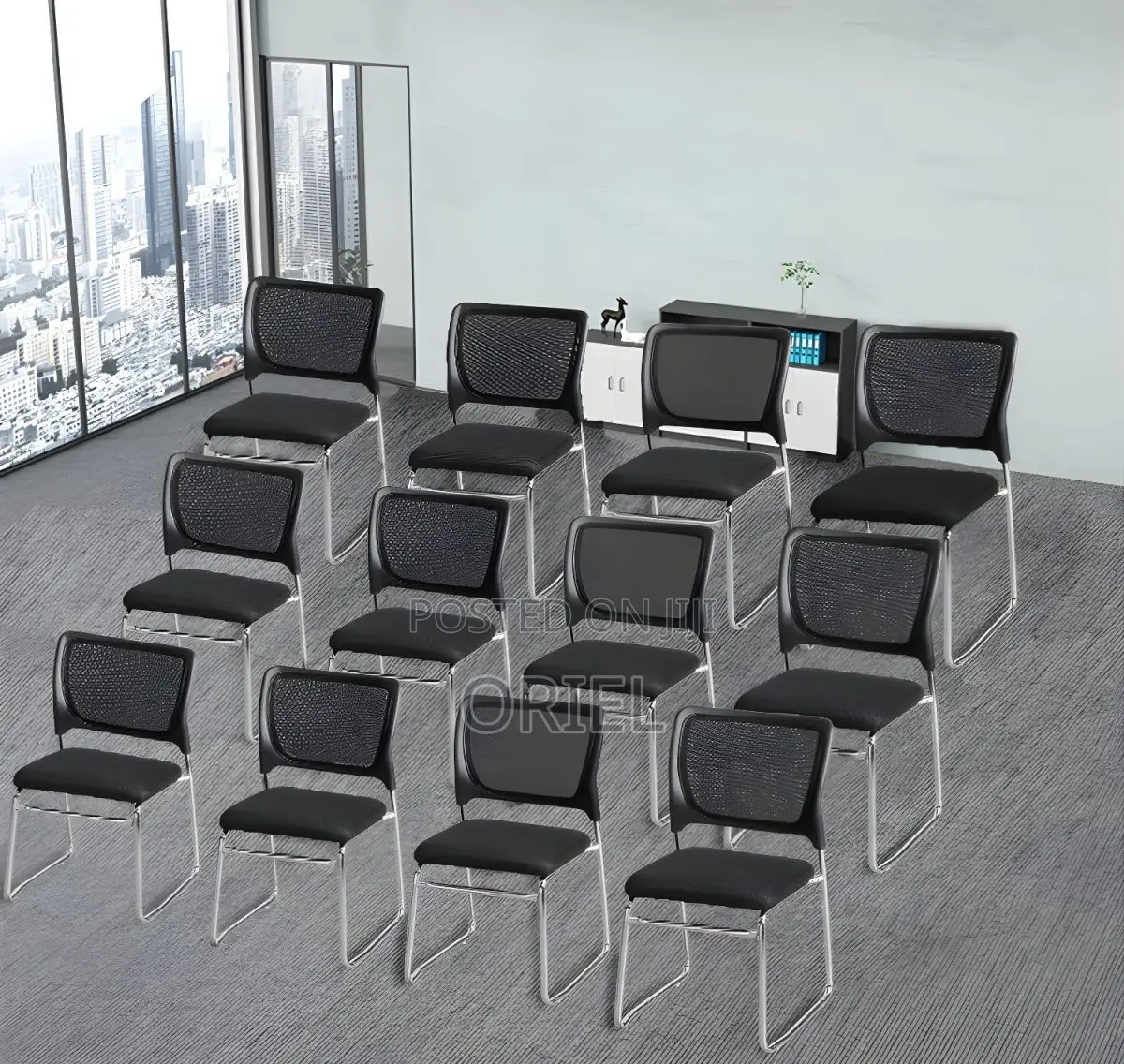 Office Chair : Armless Office Visitor Waiting Chair