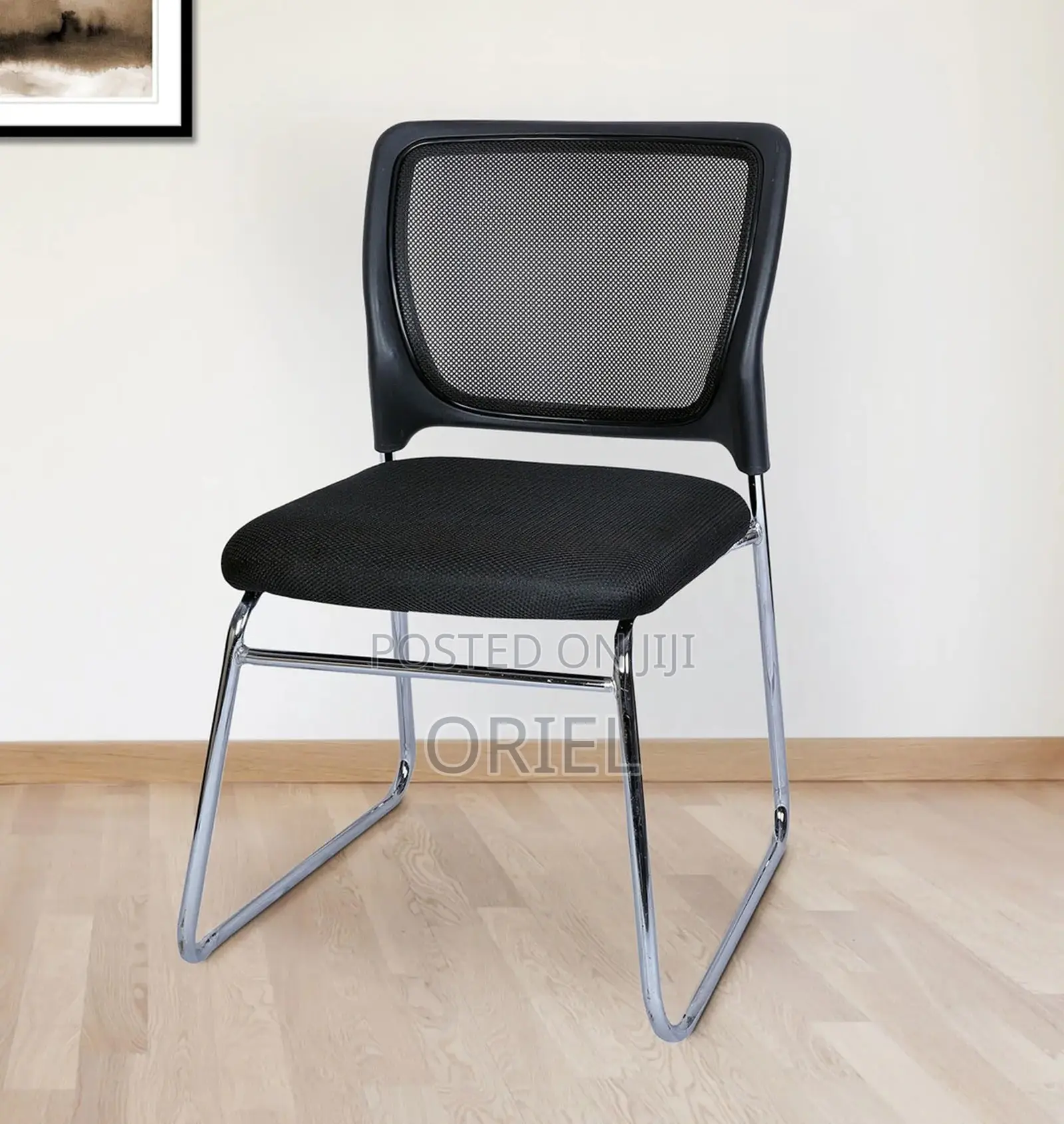 Office Chair : Armless Office Visitor Waiting Chair
