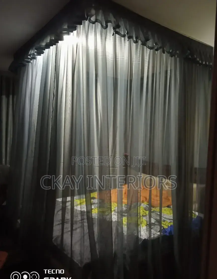 Black and Pink Custom Made Ceiling Mosquito Nets