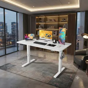 Office Desk; 1.2 Meter Adjustable Black-Style Electric Desk