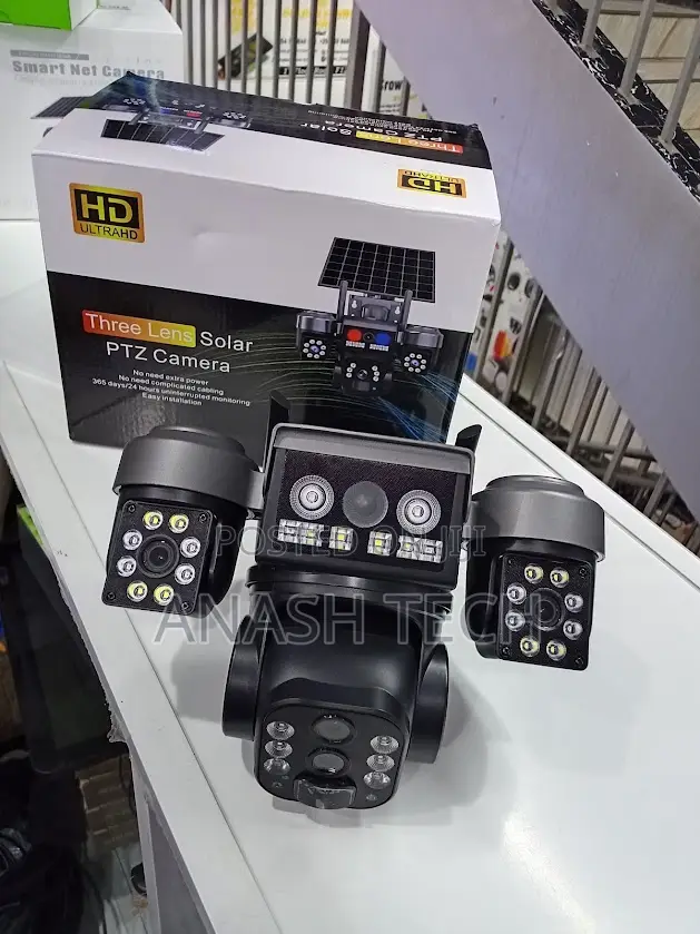 011SQ 4G Solar Camera With Triple Lens, Two-Way Audio Mobile App
