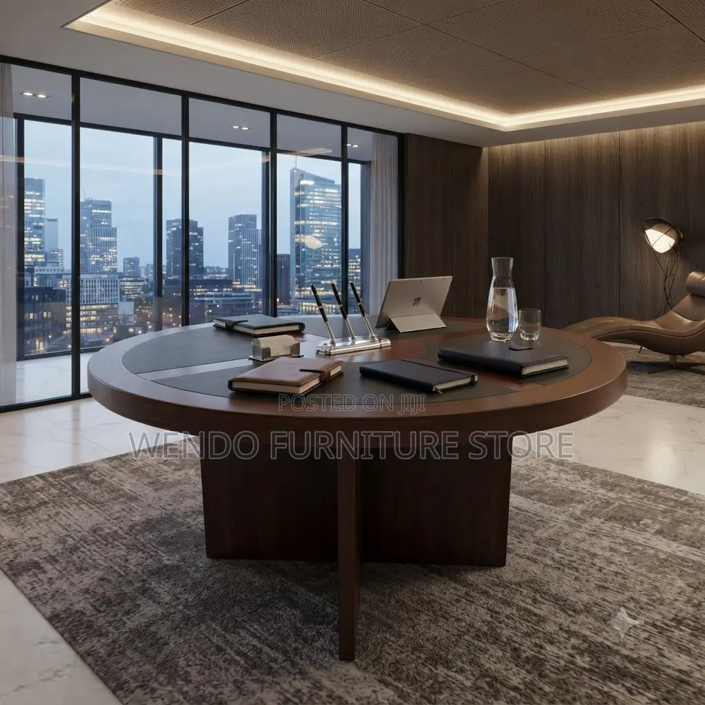 Boardroom Table; Round Executive - Mahogany Office Table